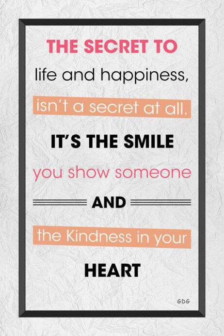 A quote about life and happiness is displayed.