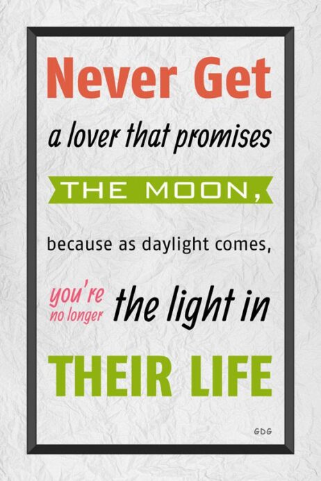 A poster with some words on it