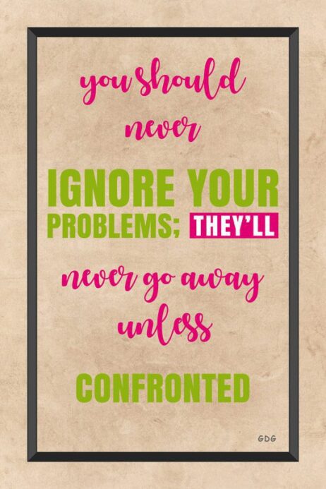 A poster with some words on it