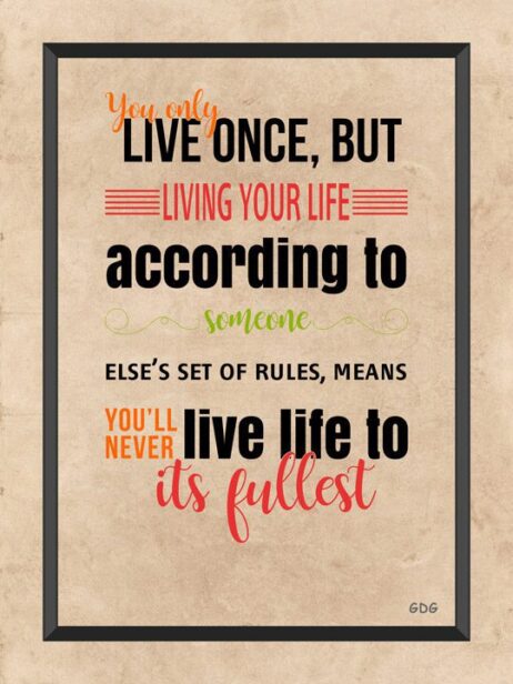 A poster with some words on it