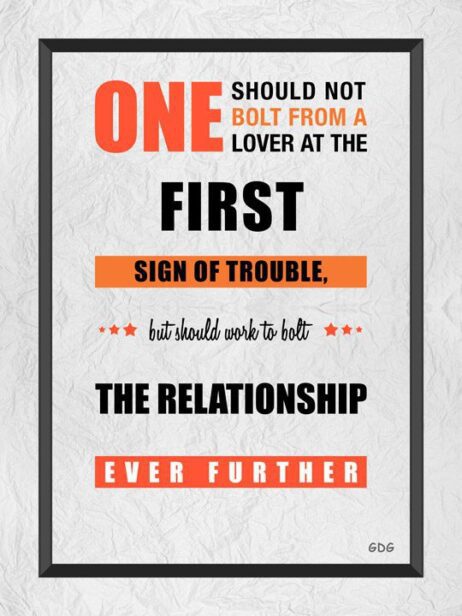 A poster with some words on it