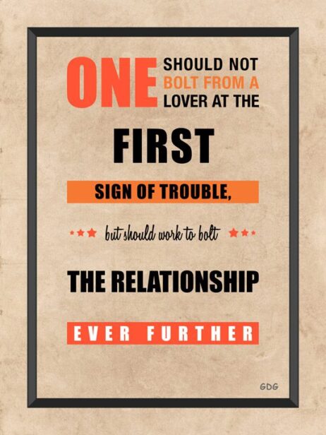 A poster with some writing on it