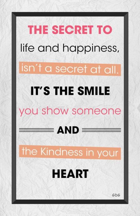 A quote about life and happiness is displayed.