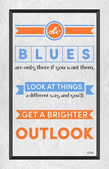 A poster with the words " get a brighter outlook ".