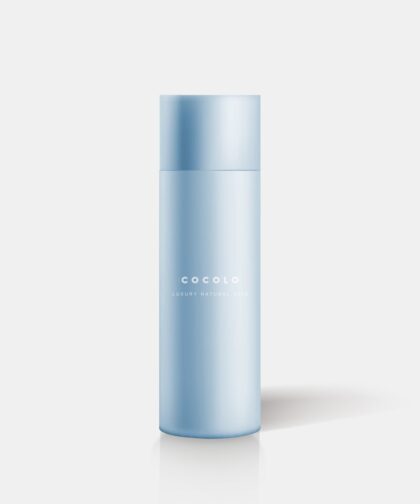 A Light Blue Color Flask on White Background