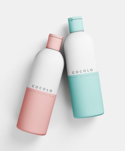 Two Co Cold Bottles in Pink and Blue